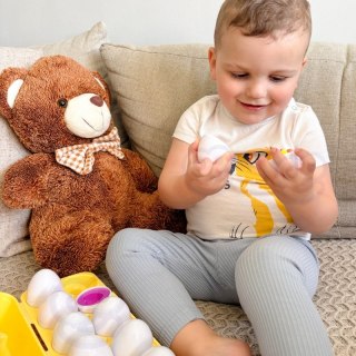 WOOPIE Układanka Jajka Montessori - Dopasuj Kształty i Kolory