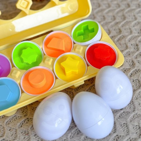 WOOPIE Układanka Jajka Montessori - Dopasuj Kształty i Kolory