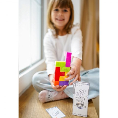 UKŁADANKA KOSTKA TETRIS Z ZESTAWEM KART EDUKACYJNA DLA DZIECI