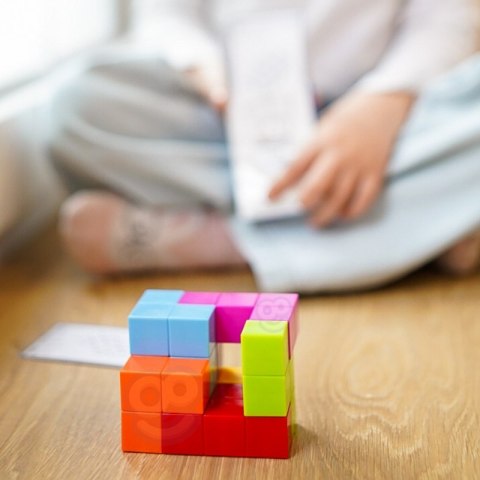 UKŁADANKA KOSTKA TETRIS Z ZESTAWEM KART EDUKACYJNA DLA DZIECI