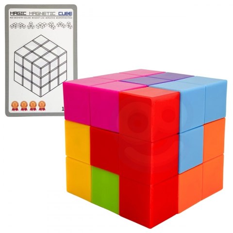 UKŁADANKA KOSTKA TETRIS Z ZESTAWEM KART EDUKACYJNA DLA DZIECI