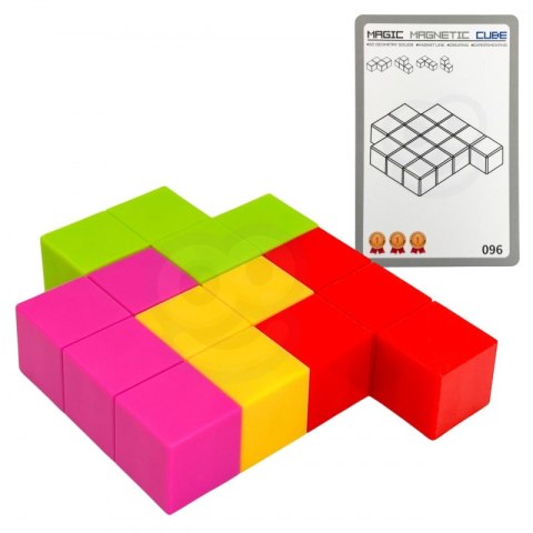 UKŁADANKA KOSTKA TETRIS Z ZESTAWEM KART EDUKACYJNA DLA DZIECI