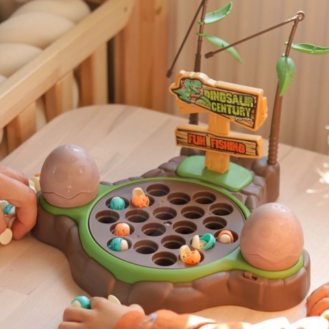 GRA ŁOWIENIE DINOZAURÓW RYBEK WĘDKI EDUKACYJNA DLA DZIECI ZABAWA