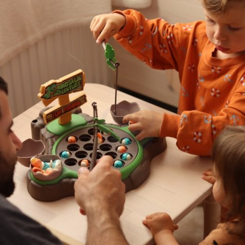 GRA ŁOWIENIE DINOZAURÓW RYBEK WĘDKI EDUKACYJNA DLA DZIECI ZABAWA