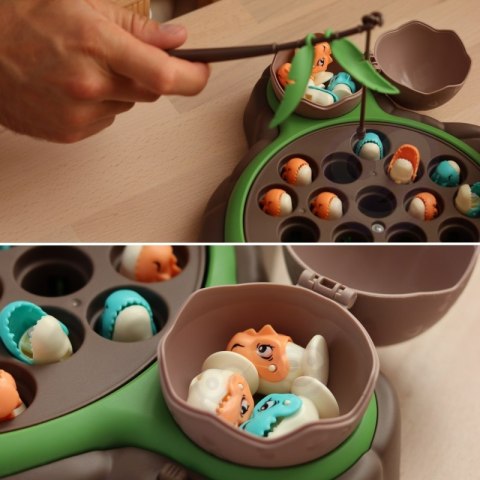 GRA ŁOWIENIE DINOZAURÓW RYBEK WĘDKI EDUKACYJNA DLA DZIECI ZABAWA