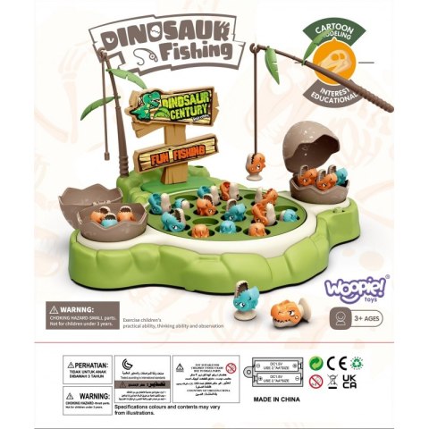 GRA ŁOWIENIE DINOZAURÓW RYBEK WĘDKI EDUKACYJNA DLA DZIECI ZABAWA