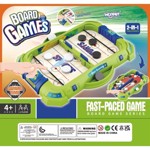 GRA ZRĘCZNOŚCIOWA 2W1 MINI HOKEJ WYŚCIGI EDUKACYJNA DLA DZIECI