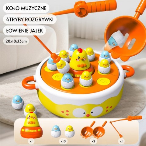 WOOPIE Gra Zręcznościowa Łowienie Kurczaczków 4w1 Katapulta