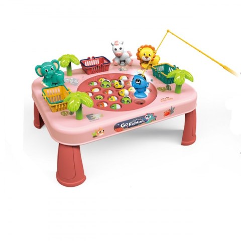 GRA ZRĘCZNOŚCIOWA ŁOWIENIE RYB INTERAKTYWNY STOLIK RÓŻOWY WĘDKOWANIE