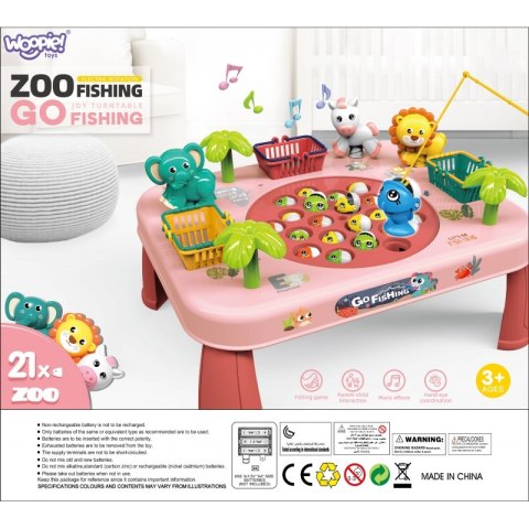 GRA ZRĘCZNOŚCIOWA ŁOWIENIE RYB INTERAKTYWNY STOLIK RÓŻOWY WĘDKOWANIE