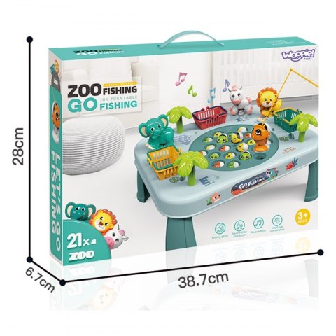 GRA ZRĘCZNOŚCIOWA ŁOWIENIE RYB INTERAKTYWNY STOLIK ZIELONY WĘDKOWANIE