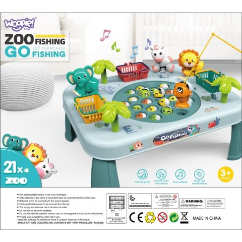 GRA ZRĘCZNOŚCIOWA ŁOWIENIE RYB INTERAKTYWNY STOLIK ZIELONY WĘDKOWANIE