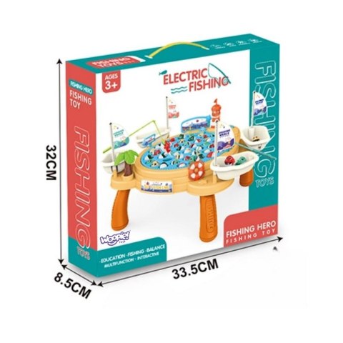 INTERAKTYWNY STOLIK GRA ŁOWIENIA RYBEK NA MAGNES DLA DZIECI STATEK PIRACKI EDUKACYJNA