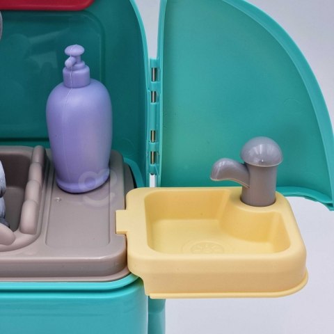 KOTEK PRZENOŚNY SALON PIĘKNOŚCI 2W1 W PLECAKU TRANSPORTER DLA DZIECI ZABAWA