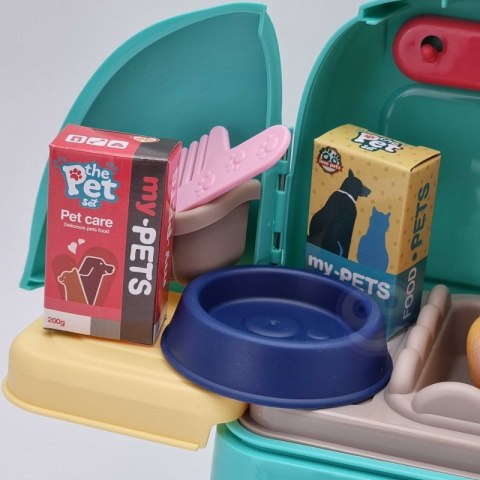 KOTEK PRZENOŚNY SALON PIĘKNOŚCI 2W1 W PLECAKU TRANSPORTER DLA DZIECI ZABAWA