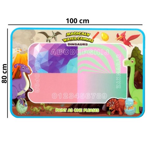 MAGICZNA MATA WODNA DO MALOWANIA XXL PIECZĄTKI CYFERKI 100X80 CM DLA DZIECI