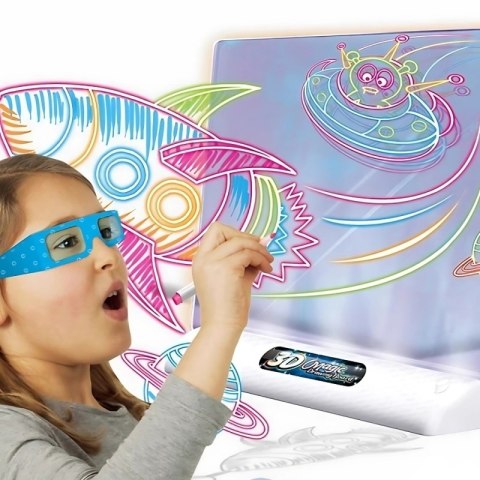 MAGNETYCZNA TABLICA 3D PODŚWIETLENIE LED DO RYSOWANIA EDUKACYJNA DLA DZIECI