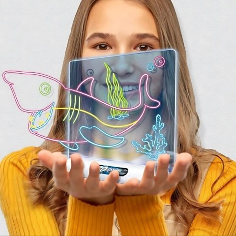 MAGNETYCZNA TABLICA 3D PODŚWIETLENIE LED DO RYSOWANIA EDUKACYJNA DLA DZIECI