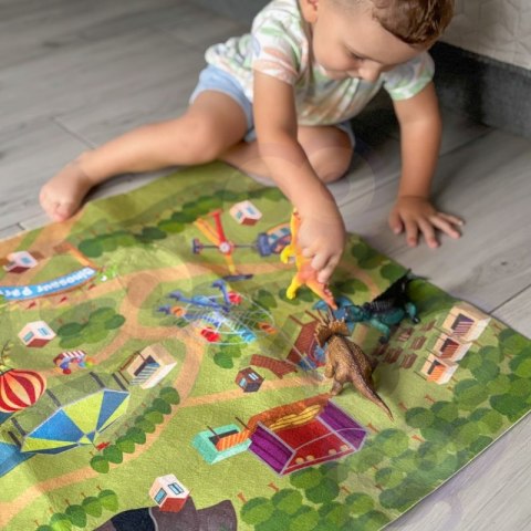 ZESTAW FIGURKI DINOZAURY 16 EL. MATA KUFEREK EDUKACYJNE DLA DZIECI