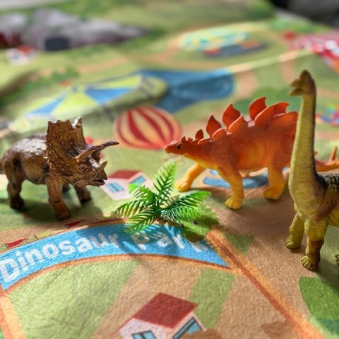 ZESTAW FIGURKI DINOZAURY 16 EL. MATA KUFEREK EDUKACYJNE DLA DZIECI