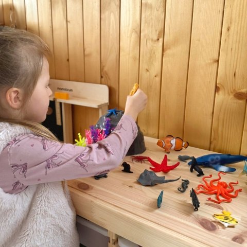 ZESTAW FIGURKI ZWIERZĘTA MORSKIE 33 EL EDUKACYJNE KREATYWNE DLA DZIECI