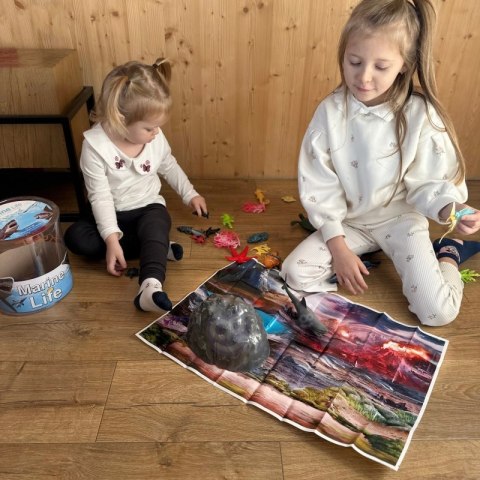 ZESTAW FIGURKI ZWIERZĘTA MORSKIE 33 EL EDUKACYJNE KREATYWNE DLA DZIECI