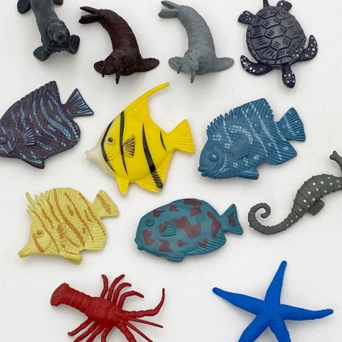 ZESTAW FIGURKI ZWIERZĘTA MORSKIE 33 EL EDUKACYJNE KREATYWNE DLA DZIECI