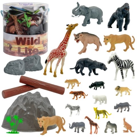 WOOPIE Zestaw Figurki Zwierzęta Safari 34 szt.