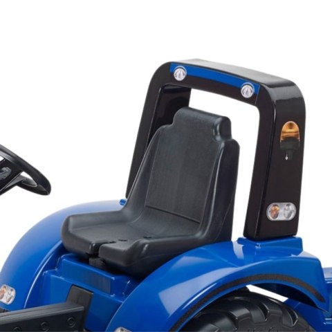 DUŻY TRAKTOR NA PEDAŁY FALK NEW HOLLAND Z PRZYCZEPĄ DLA DZIECI 3-7 LAT 50KG