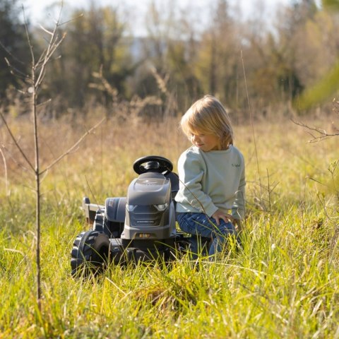 SMOBY Traktor XXL Szary na Pedały z Przyczepką