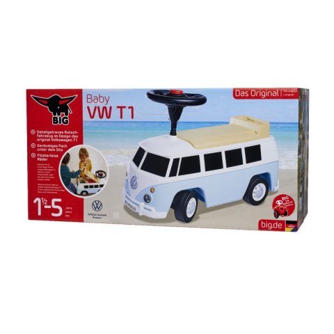 JEŹDZIK PCHACZ SAMOCHÓD DLA DZIECKA BIG VW T1 KAMPER VAN SCHOWEK CICHE KOŁA