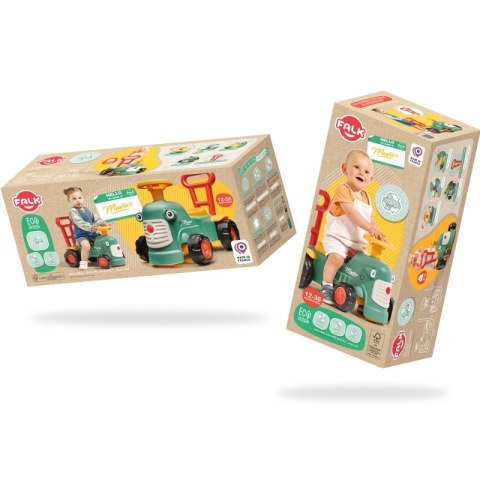 JEŹDZIK PCHACZ TRAKTOREK FALK MAURICE DLA DZIECKA 1-3 LAT SCHOWEK OPARCIE