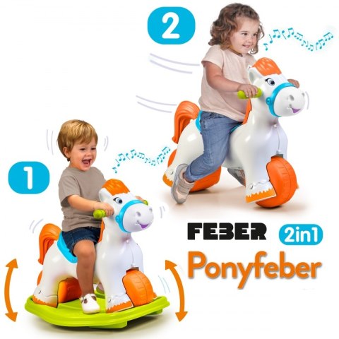 FEBER Interaktywny Bujany Konik 2w1 - Jeździk Biegowy FEBER Interaktywny Bujany Konik 2w1 - Jeździk Biegowy