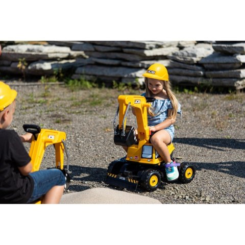 JEŹDZIK KOPARKA FALK JCB DIGGER DLA DZIECKA 3-7 LAT RUCHOMA ŁYŻKA + KASK