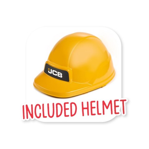 JEŹDZIK KOPARKA FALK JCB DIGGER DLA DZIECKA 3-7 LAT RUCHOMA ŁYŻKA + KASK