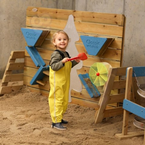 CLASSIC WORLD EDU Drewniana Ścianka do Zabawy w Piasku z Ławeczką i Lustrem