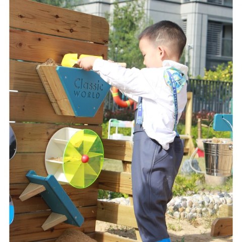 CLASSIC WORLD EDU Drewniana Ścianka do Zabawy w Piasku z Ławeczką i Lustrem