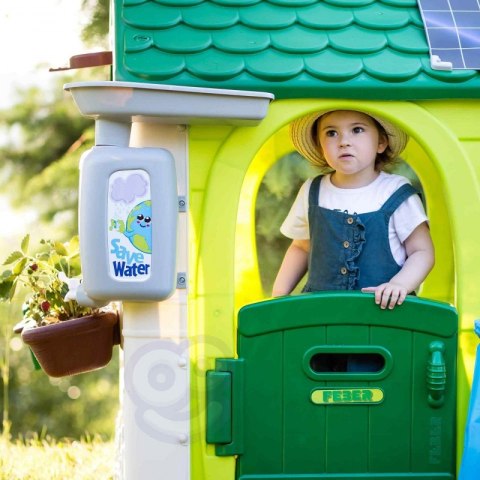 DOMEK OGRODOWY DLA DZIECI FEBER ECO ANTY UV KARMNIK SEGREGACJA ODPADÓW IMITACJA PANELU SŁONECZNEGO
