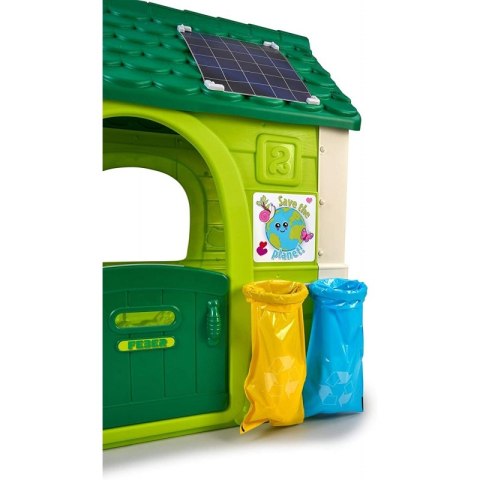 DOMEK OGRODOWY DLA DZIECI FEBER ECO ANTY UV KARMNIK SEGREGACJA ODPADÓW IMITACJA PANELU SŁONECZNEGO