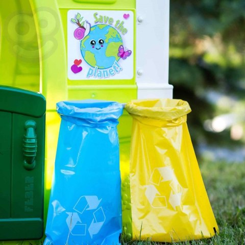 DOMEK OGRODOWY DLA DZIECI FEBER ECO ANTY UV KARMNIK SEGREGACJA ODPADÓW IMITACJA PANELU SŁONECZNEGO
