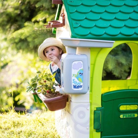 DOMEK OGRODOWY DLA DZIECI FEBER ECO ANTY UV KARMNIK SEGREGACJA ODPADÓW IMITACJA PANELU SŁONECZNEGO