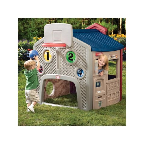 DUŻY DOMEK OGRODOWY MIEJSKI DLA DZIECI LITTLE TIKES KOSZYKÓWKA SKLEP SZKOŁA