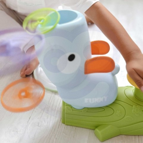 GRA ZRĘCZNOŚCIOWA ZŁAP FRISBEE WYRZUTNIA DYSKÓW DLA DZIECI EDUKACYJNA