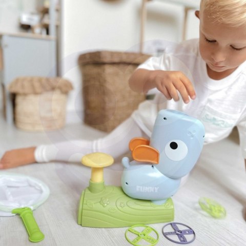 GRA ZRĘCZNOŚCIOWA ZŁAP FRISBEE WYRZUTNIA DYSKÓW DLA DZIECI EDUKACYJNA