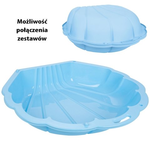 PIASKOWNICA DLA DZIECI BASEN MUSZELKA NIEBIESKA 3W1 BASEN SUCHY 1 SZT