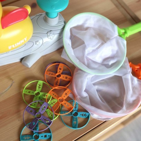 GRA ZRĘCZNOŚCIOWA ZŁAP FRISBEE WYRZUTNIA DYSKÓW DLA DZIECI EDUKACYJNA