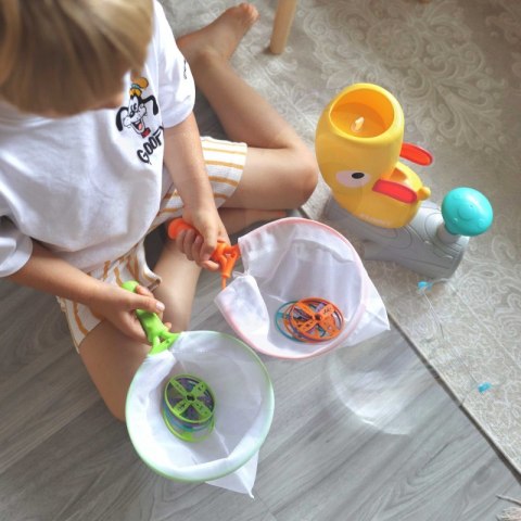 GRA ZRĘCZNOŚCIOWA ZŁAP FRISBEE WYRZUTNIA DYSKÓW DLA DZIECI EDUKACYJNA