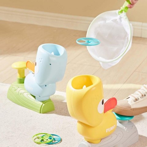 GRA ZRĘCZNOŚCIOWA ZŁAP FRISBEE WYRZUTNIA DYSKÓW DLA DZIECI EDUKACYJNA