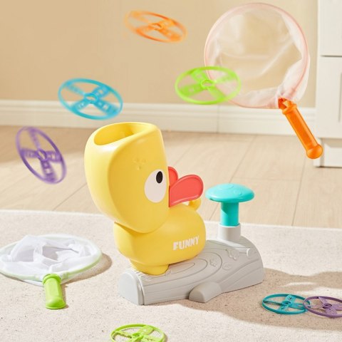 GRA ZRĘCZNOŚCIOWA ZŁAP FRISBEE WYRZUTNIA DYSKÓW DLA DZIECI EDUKACYJNA