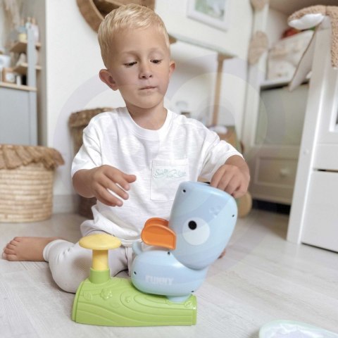 GRA ZRĘCZNOŚCIOWA ZŁAP FRISBEE WYRZUTNIA DYSKÓW DLA DZIECI EDUKACYJNA